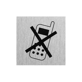 Plaque de porte " icÃ´ne dÃ©sactiver tÃ©lÃ©phone portable " 60x60mm