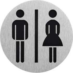 Plaque de porte " icÃ´ne femme homme " 75mm