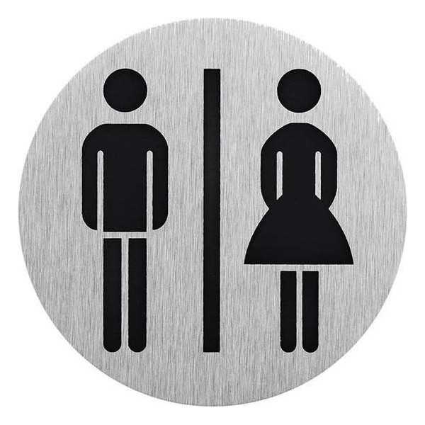 Plaque de porte " icÃ´ne femme homme " 75mm