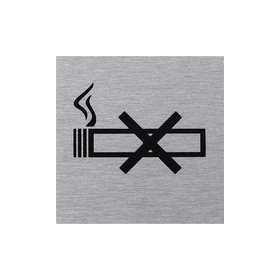 Plaque de porte " icÃ´ne interdit de fumer " 60x60mm