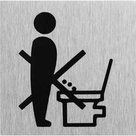 Plaque de porte " icÃ´ne s'il vous plait sieger " 60x60mm