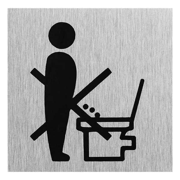 Plaque de porte " icÃ´ne s'il vous plait sieger " 60x60mm