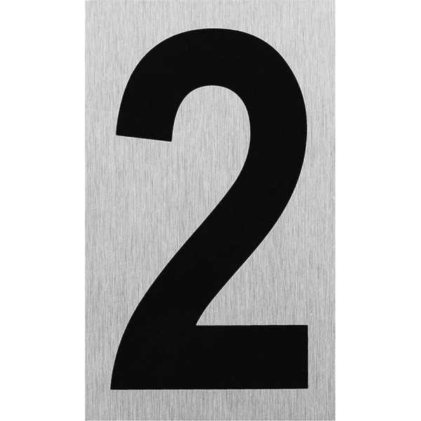 Plaque de porte " 2 " 100x60mm