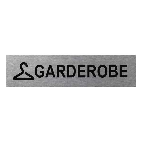 Plaque de porte " Gaderobe " 160x40mm