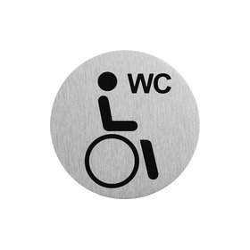 Plaque de porte " icÃ´ne toilettes handicapÃ©s " 75mm