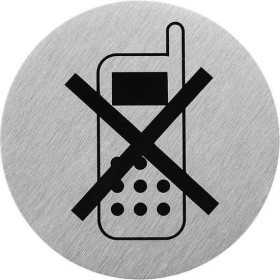 Plaque de porte " icÃ´ne dÃ©sactiver tÃ©lÃ©phone portable " 75mm
