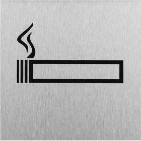 Plaque de porte " icÃ´ne permis de fumer " 120x120mm