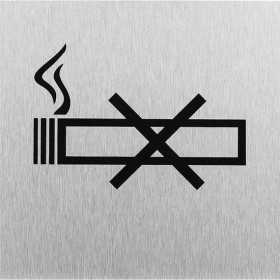 Plaque de porte " icÃ´ne interdit de fumer " 120x120mm