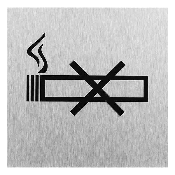 Plaque de porte " icÃ´ne interdit de fumer " 120x120mm