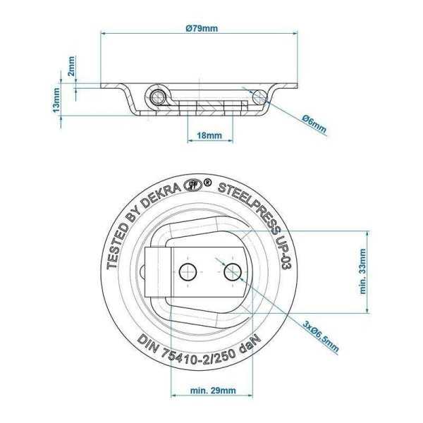 Anneau d'arrimage ronde SPP UP-03 dans blister | ProPlus | Anneau d...