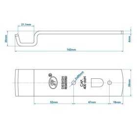 Gache pour fermeture SPP Z-01A | ProPlus | Charnière & Serrure