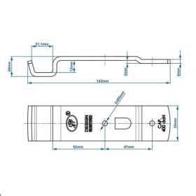 Gache pour fermeture SPP Z-02A | ProPlus | Charnière & Serrure