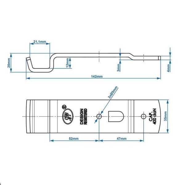 Gache pour fermeture SPP Z-02A | ProPlus | Charnière & Serrure