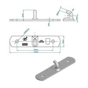 Gache pour fermeture SPP Z-03 | ProPlus | Charnière & Serrure