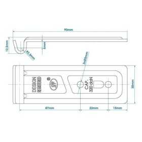 Gache pour fermeture SPP Z-06 | ProPlus | Charnière & Serrure