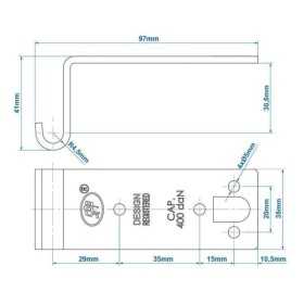 Gache pour fermeture SPP Z-07 | ProPlus | Charnière & Serrure