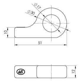 Gache pour fermeture SPP Z-12A | ProPlus | Charnière & Serrure