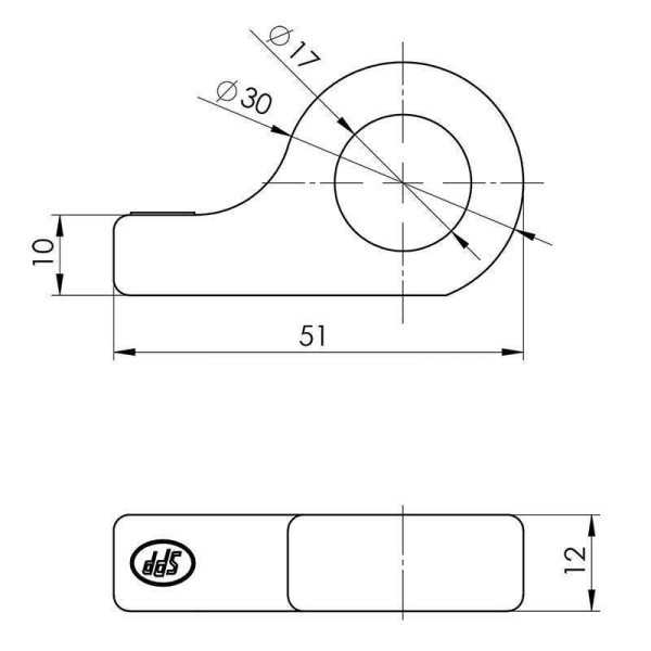 Gache pour fermeture SPP Z-12A | ProPlus | Charnière & Serrure
