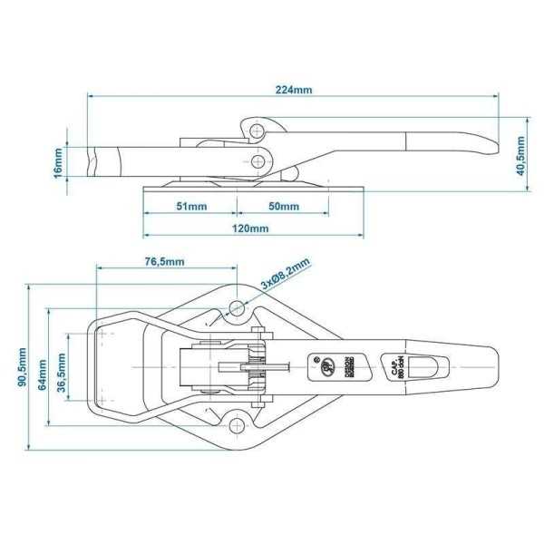 Fermeture SPP ZB-05A | ProPlus | Charnière & Serrure