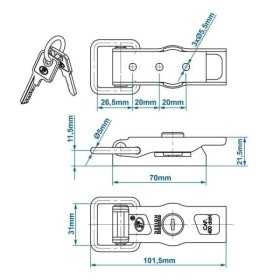 Fermeture SPP ZB-13 | ProPlus | Charnière & Serrure