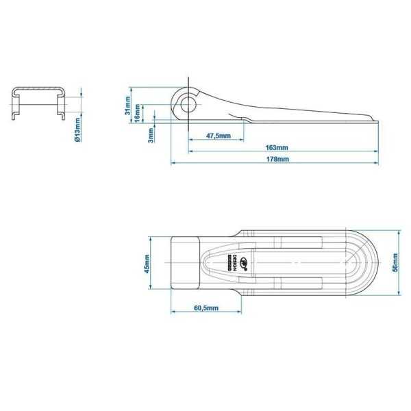 Charnière de ridelle SPP ZW-01.170A | ProPlus | Charnière & Serrure