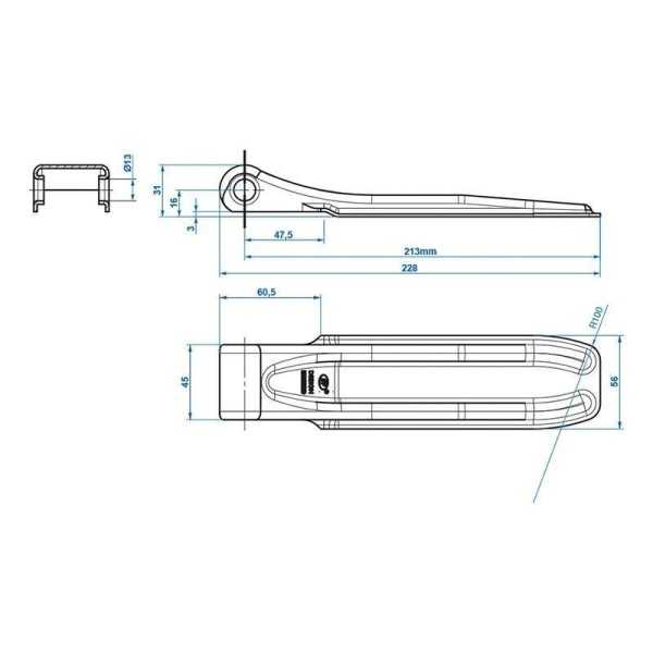 Charnière de ridelle SPP ZW-01.220A | ProPlus | Charnière & Serrure