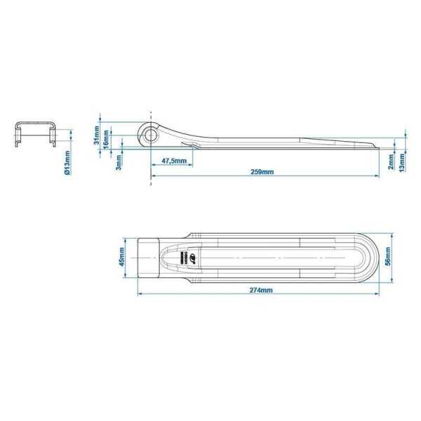 Charnière de ridelle SPP ZW-01.270A | ProPlus | Charnière & Serrure