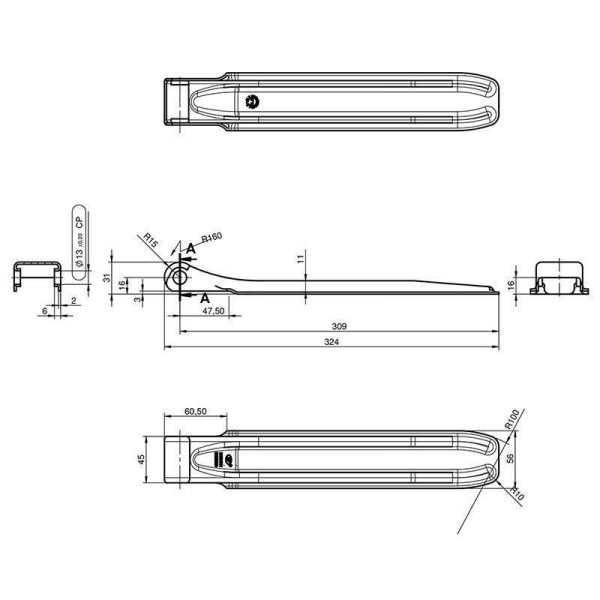 Charnière de ridelle SPP ZW-01.320A | ProPlus | Charnière & Serrure