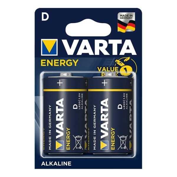 Varta Energy Alkaline piles D 2 piÃ¨ces dans blister