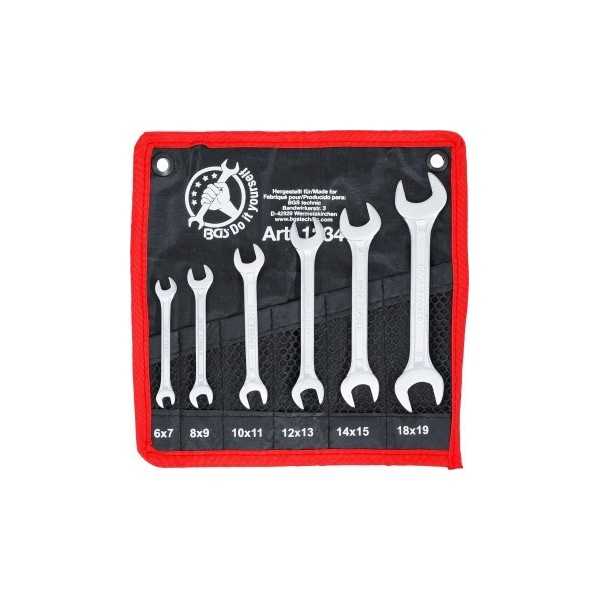 Jeu de clÃ©s plates doubles 6 x 7 18 x 19 mm 6 piÃ¨ces