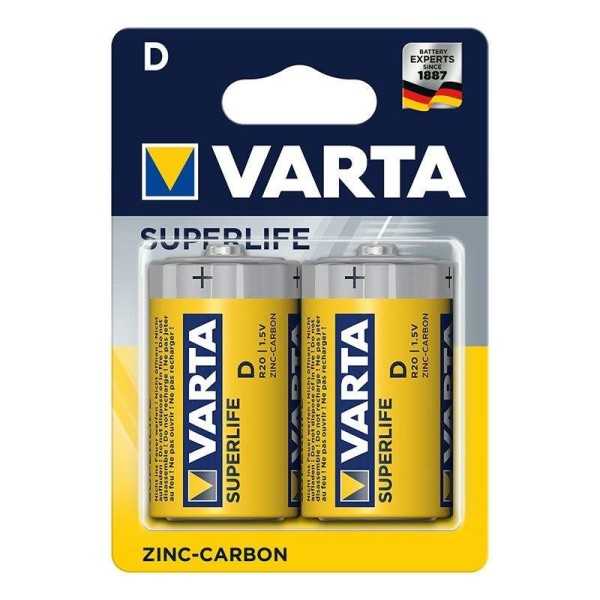 Varta Superlife piles D 2 piÃ¨ces dans blister