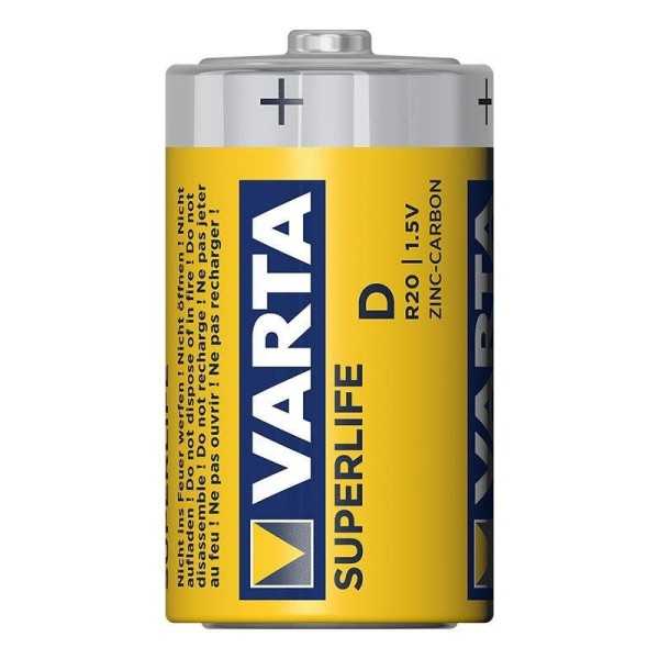 Varta Superlife piles D 2 pièces dans blister | ProPlus | Pile