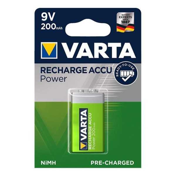 Varta Recharge Accu Power pile 9V 200 mAh dans blister