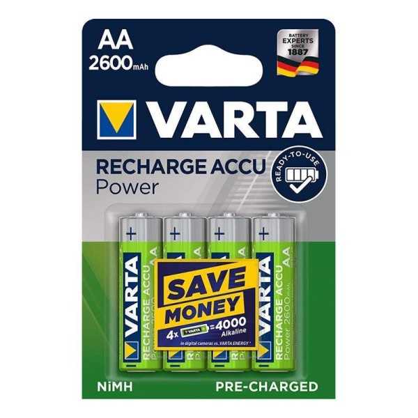 Varta Recharge Accu Power piles AA 2600 mAh 4 piÃ¨ces dans blister