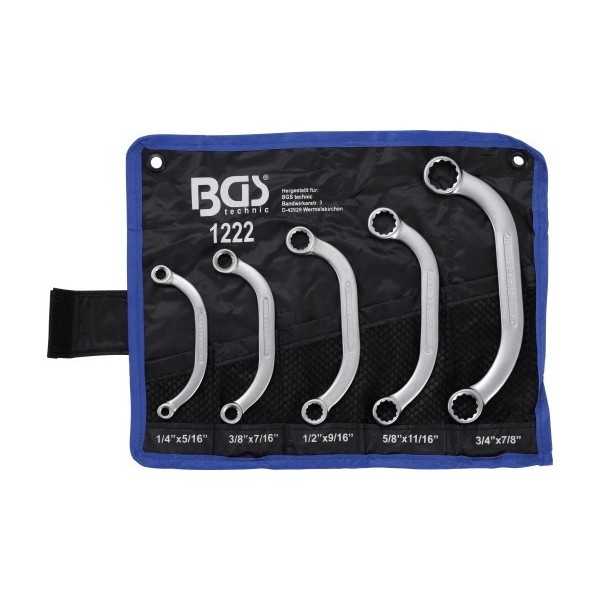 Jeu de clÃ©s demi lune en pouce 1/4" 7/8" 5 piÃ¨ces