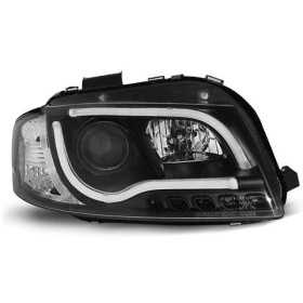 PHARES TUBE LUMINEUX DRL NOIR convient AUDI A3 8P 05/03 au 03/08 | ...