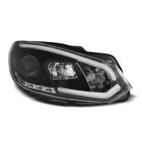 PHARES TUBE LUMINEUX DRL NOIR convient VW GOLF 6 10