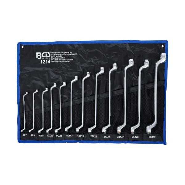 Jeu de clÃ©s Ã  Å“il doubles coudÃ©es 6 x 7 30 x 32 mm 12 piÃ¨ces