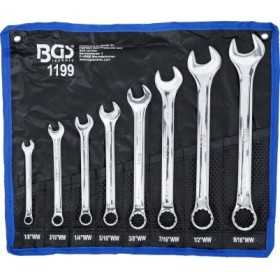 Jeu de clÃ©s mixtes en pouce 1/8" 9/16" Withworth 8 piÃ¨ces