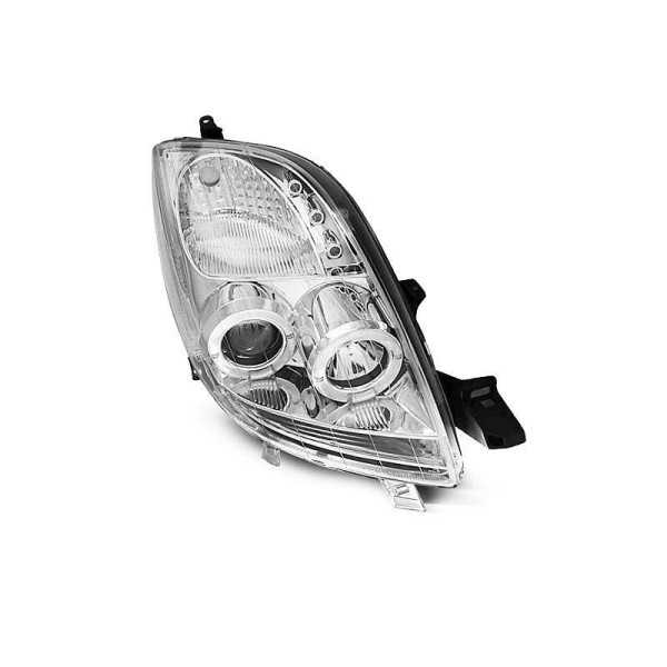 TOYOTA YARIS 06-09 ANGEL EYES CHROME | tuning tec | Phare Avant