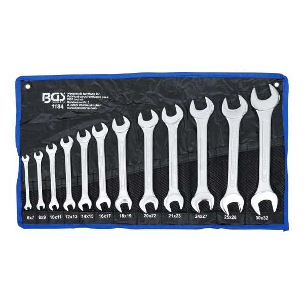 Jeu de clÃ©s plates 6x7 30x32 mm 12 piÃ¨ces