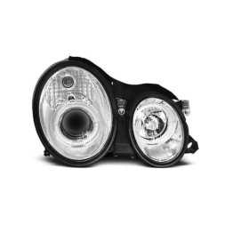 PHARES ANGEL EYES CHROME MERCEDES W208 convient CLK 03