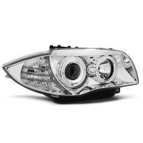 PHARES ANGEL EYES CHROME convient BMW 1 E87 / E81 / 82/88 04-11