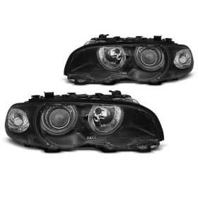 PHARES ANGEL EYES NOIR convient BMW E46 COUPE CABRIO 04