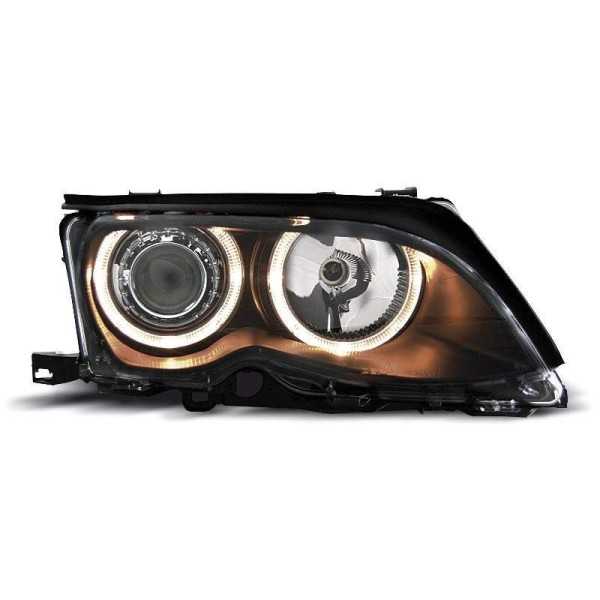 PHARES ANGEL EYES NOIR convient BMW E46 09.01 à 03.05 S / T | tunin...