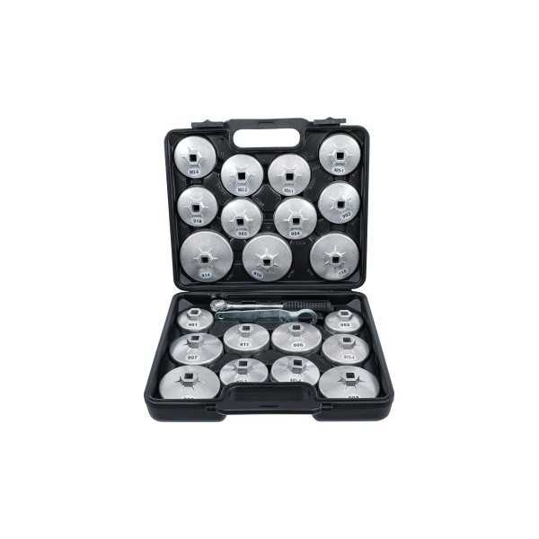 Jeu de douilles Ã  filtres cloches Ã  huile fonte dâ€™aluminium 12 5 mm 1/2" 23 piÃ¨ces