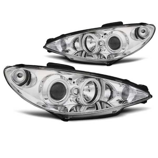 PEUGEOT 206 02- ANGEL EYES CHROME CCFL
