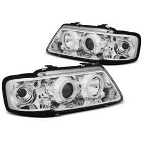 PHARES ANGEL EYES CCFL CHROME convient AUDI A3 8L 08