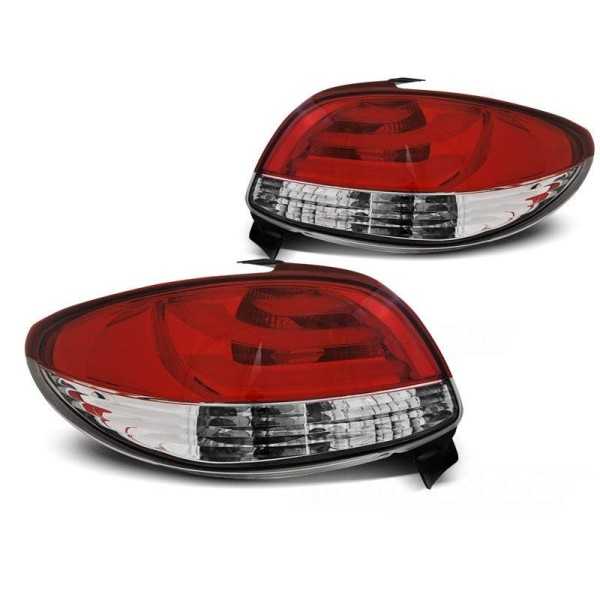 PEUGEOT 206 10.98- ROUGE BLANC BAR LED