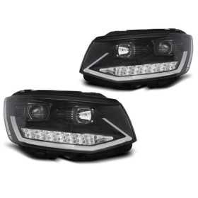PHARES TUBE DE LUMIÃˆRE DRL NOIR CHROME convient VW T6 15-19